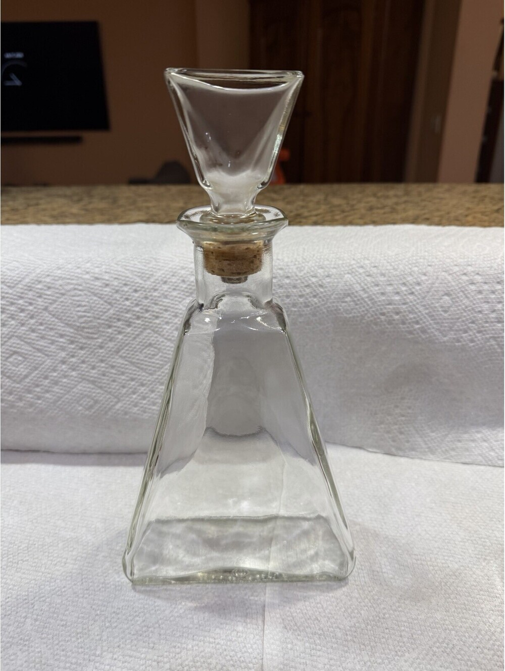 Vintage Owens-Illinois glass liquor bottle produced in 1955.